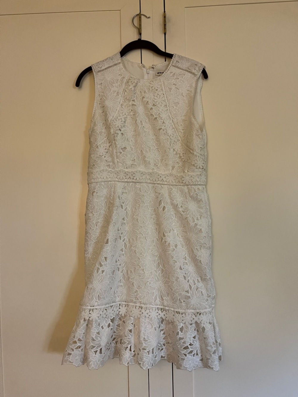 WHISTLES White Lace Sleeveless Sheath Dress size 6